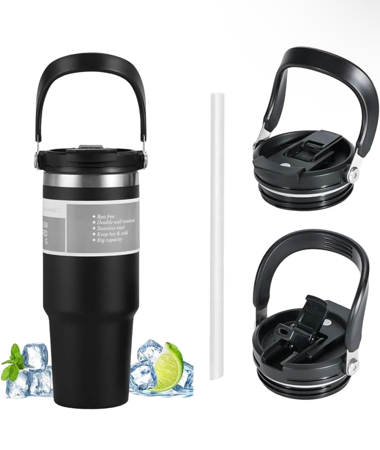 Tote Tumbler - Sipper Water Bottle With Handle