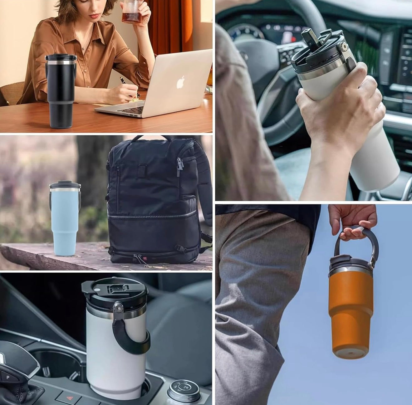 Tote Tumbler - Sipper Water Bottle With Handle